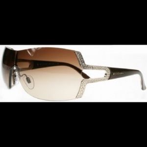Bvlgari Swarovski crystal sunglasses, brown/gold